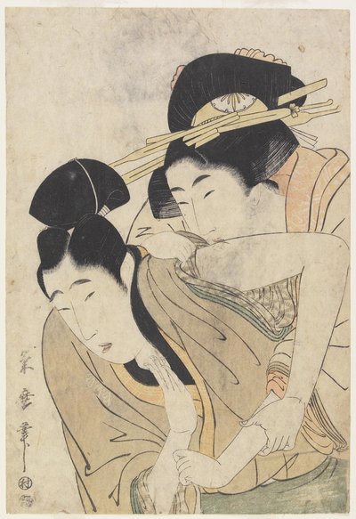 (Cortigiana e il suo Amante), c. 1800-1804 da Kitagawa Tsukimaro
